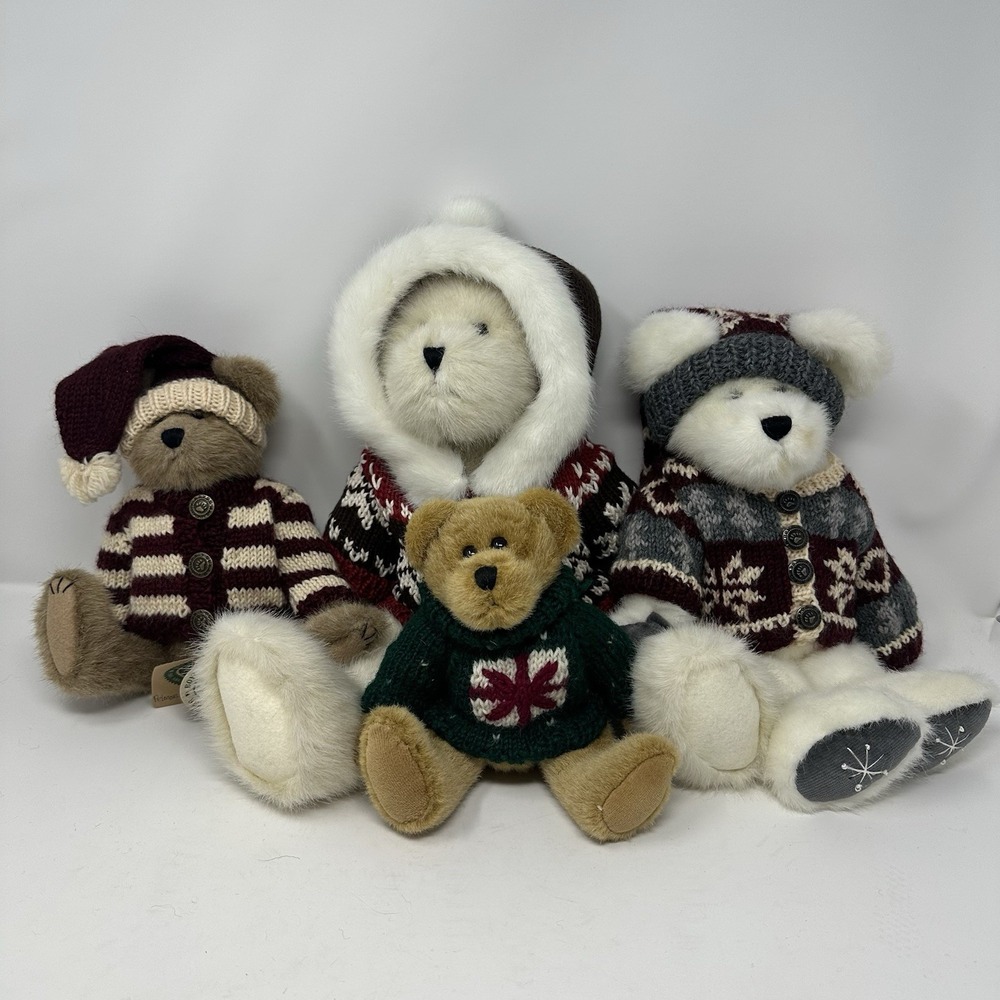 Boyds Bears Collection Lot of 4 Christmas Sweaters With Tags